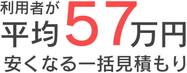 利用者が平均57万円安くなる一括見積もり